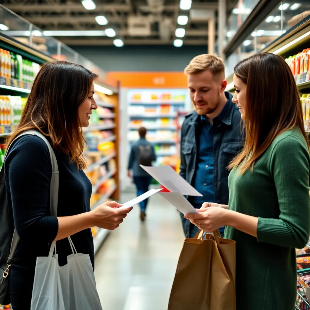 Boodschappen doen in Nederlandse supermarkt
