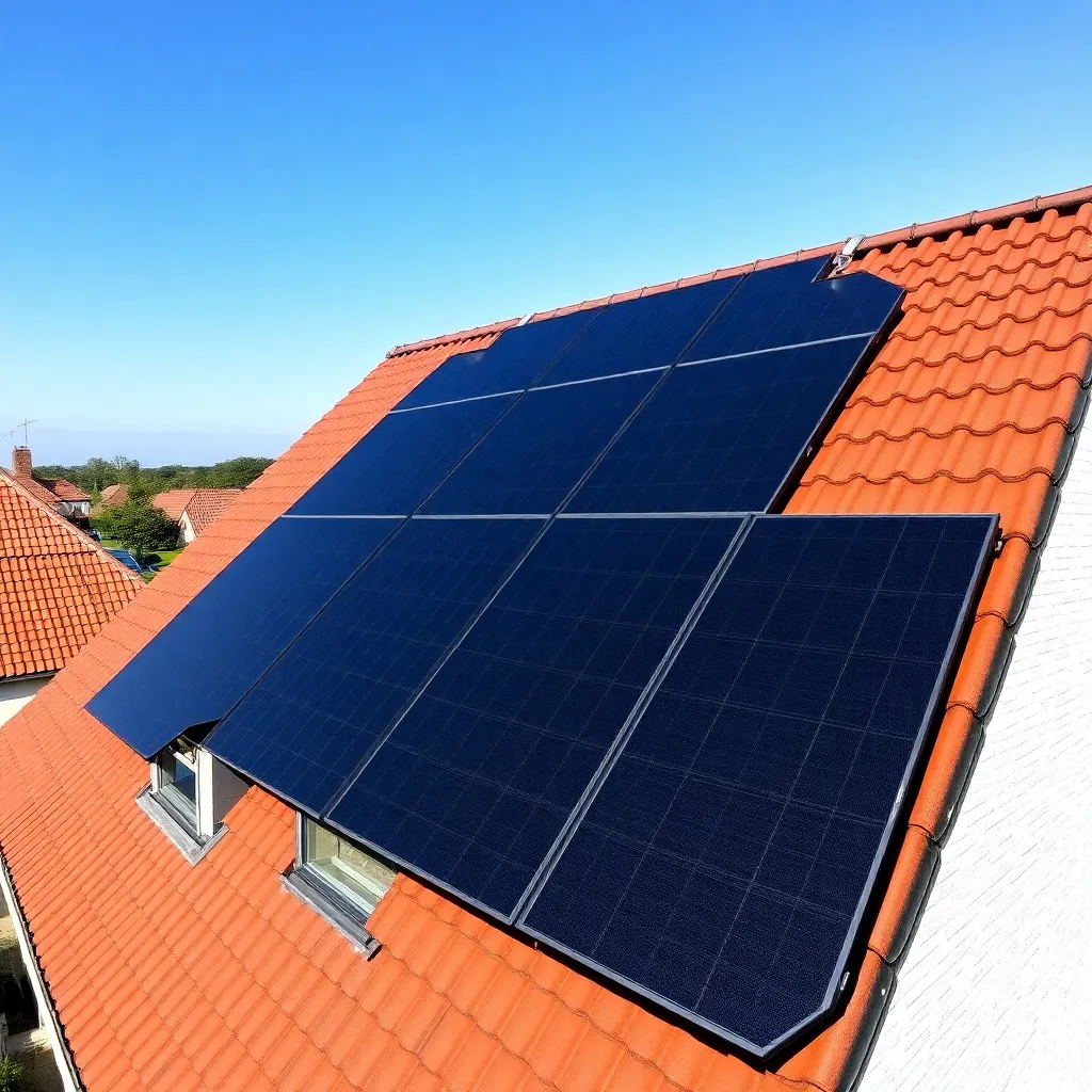 Nederlandse woning met zonnepanelen op het dak